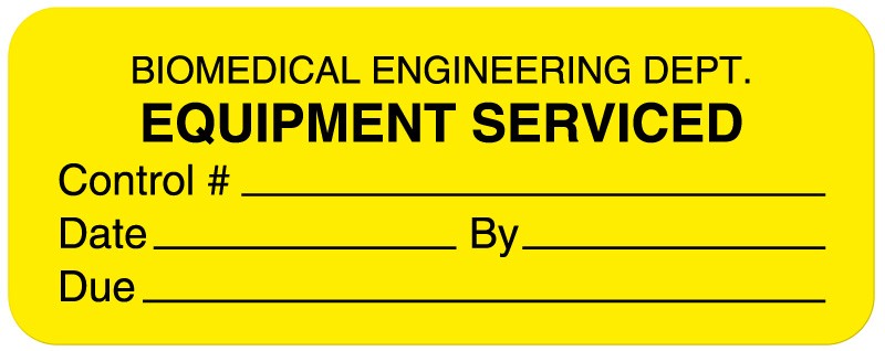Medical Labels - Equipment Service Label, 2-1/4" x 7/8"