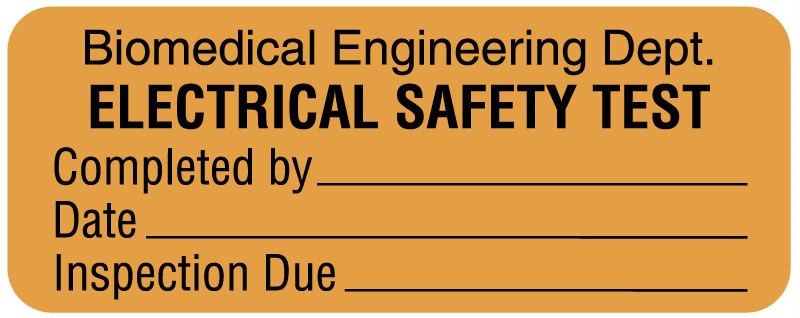 Medical Labels - Electrical Equipment Safety Label, 2-1/4" x 7/8"