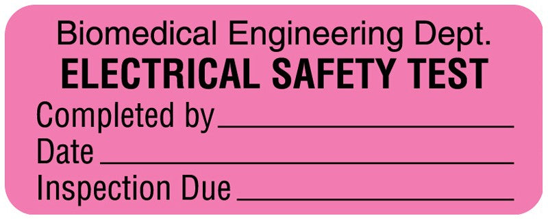 Medical Labels - Electrical Equipment Safety Label, 2-1/4" x 7/8"