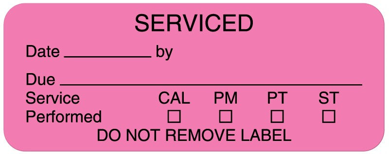 Medical Labels - Equipment Service Label, 2-1/4" x 7/8"