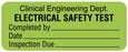 Medical Labels - Electrical Equipment Safety Label, 2-1/4" x 7/8"