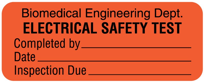 Medical Labels - Electrical Equipment Safety Label, 2-1/4" x 7/8"