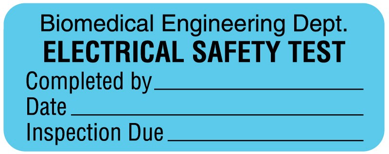 Medical Labels - Electrical Equipment Safety Label, 2-1/4" x 7/8"
