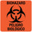 Medical Labels - Bilingual Biohazard Warning Label, 3" x 3"