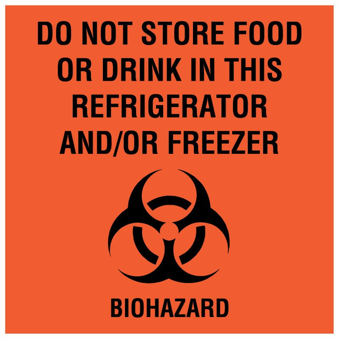 Medical Labels - Refrigerator/Freezer Biohazard Label, 4-1/2" x 4-1/2"