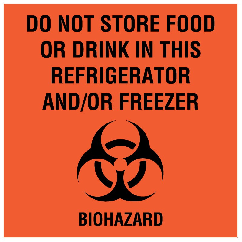 Medical Labels - Refrigerator/Freezer Biohazard Label, 4-1/2" x 4-1/2"