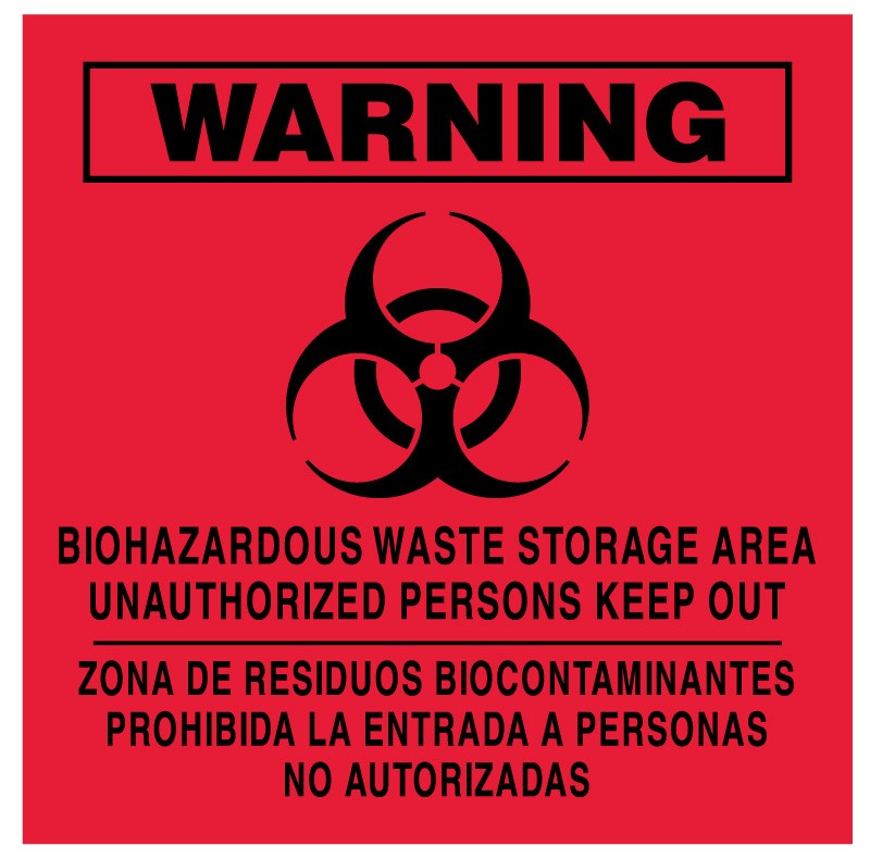 Medical Labels - Hazardous Waste Label, 6 x 6