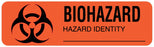 Medical Labels - Biohazard Warning Label, 3" x 7/8"