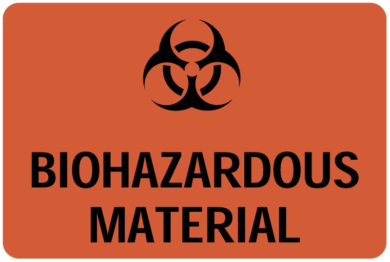 Medical Labels - Biohazard Warning Label, 3" x 2"
