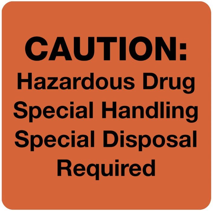Medical Labels - Hazardous Drug Warning Label, 3" x 3"
