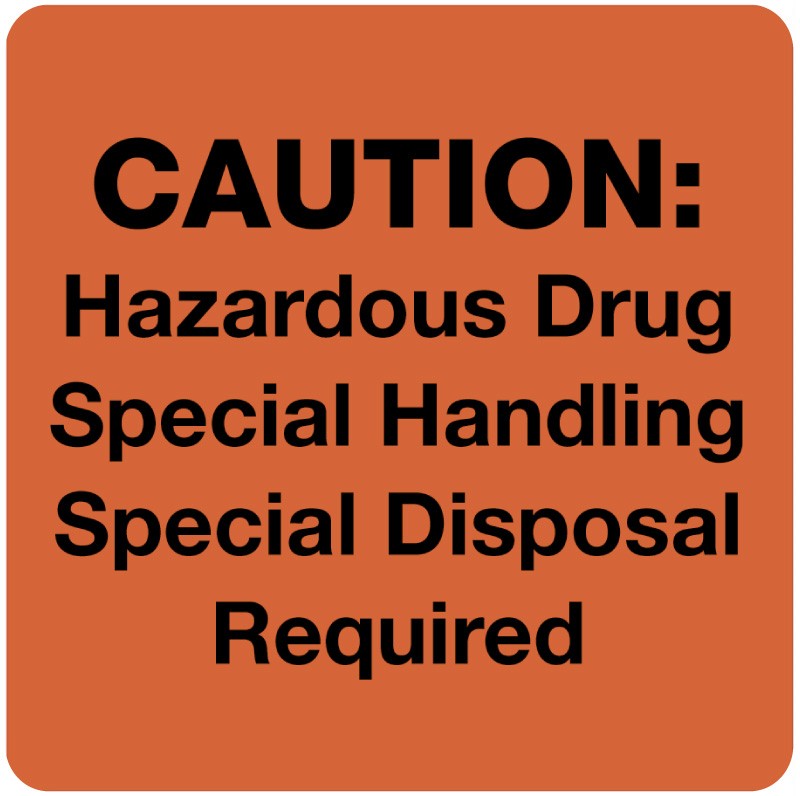 Medical Labels - Hazardous Drug Warning Label, 3" x 3"