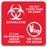 Medical Labels - Biohazard Product, 4" x 4"