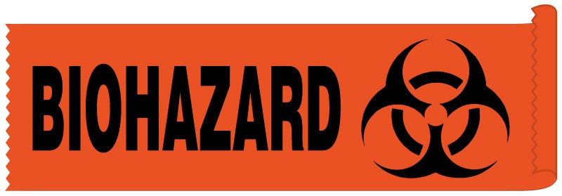 Medical Labels - Biohazard Warning Label, 2" x 165'