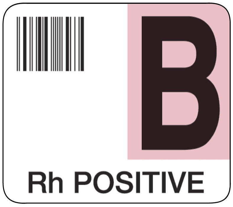 Medical Labels - Codabar ABO Group Label, 1-7/10" x 1-1/2"