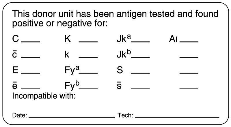 Medical Labels - Antigen Testing Label, 3" x 1-5/8"