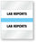 Medical Labels - Color-Coded Chart Divider Tabs - Light Blue - "Lab Reports", 1-1/2" x 1-1/4"