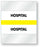 Medical Labels - Color-Coded Chart Divider Tabs - Yellow - "Hospital", 1-1/2" x 1-1/4"