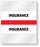 Medical Labels - Color-Coded Chart Divider Tabs - Red - "Insurance", 1-1/2" x 1-1/4"