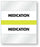 Medical Labels - Color-Coded Chart Divider Tabs - Blue - "Medications", 1-1/2" x 1-1/4"