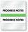 Medical Labels - Color-Coded Chart Divider Tabs - Green - "Progress Notes", 1-1/2" x 1-1/4"