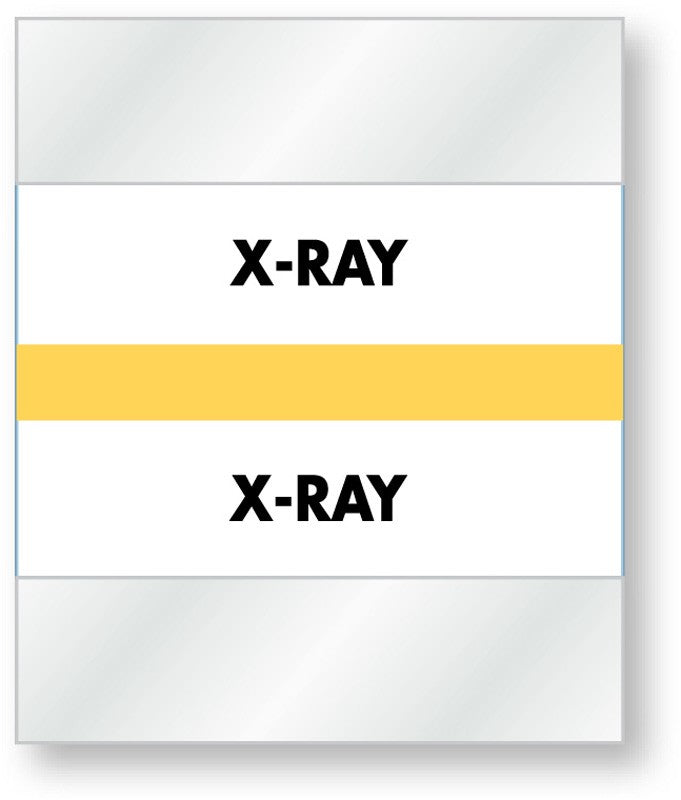 Medical Labels - Color-Coded Chart Divider Tabs - Tan - "X-Ray", 1-1/2" x 1-1/4"