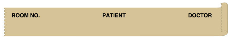Medical Labels - Tan Patient Chart Tape, 1/2" x 500"