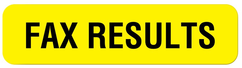 Medical Labels - Fax Results Label, 1-1/4" x 5/16"
