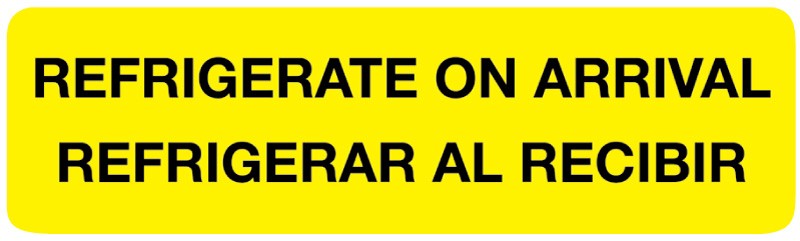 Medical Labels - Refrigerate Shipping Label, 3" x 7/8"