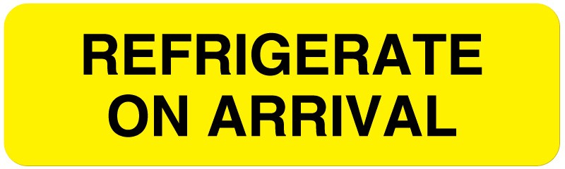 Medical Labels - Refrigerate Shipping Label, 3" x 7/8"