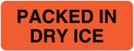 Medical Labels - DRY ICE Shipping Label, 3" x 1-1/4"