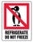 Medical Labels - REFRIGERATE DO NOT FREEZE, Shipping Label, 3" x 4"