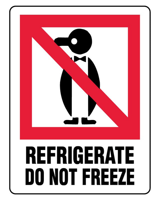 Medical Labels - REFRIGERATE DO NOT FREEZE, Shipping Label, 3" x 4"
