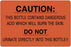 Medical Labels - Acid Warning Label, 4" x 2-5/8"