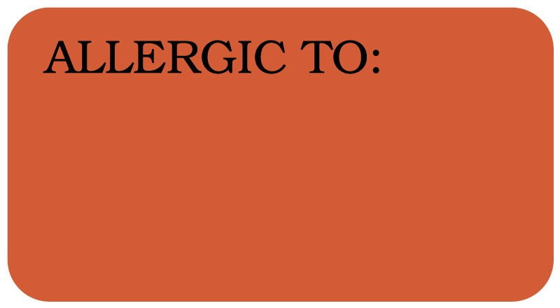 Medical Labels - Allergy Alert Label, 1-5/8" x 7/8"