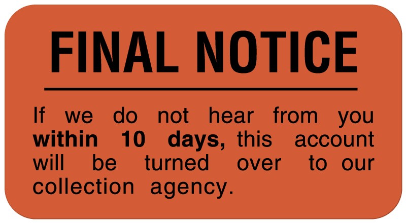 Medical Labels - Final Billing Label, 1-5/8" x 7/8"