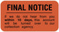 Medical Labels - Final Billing Label, 1-5/8" x 7/8"