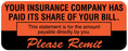 Medical Labels - Insurance Payment Reminder Label, 2-1/4" x 7/8"