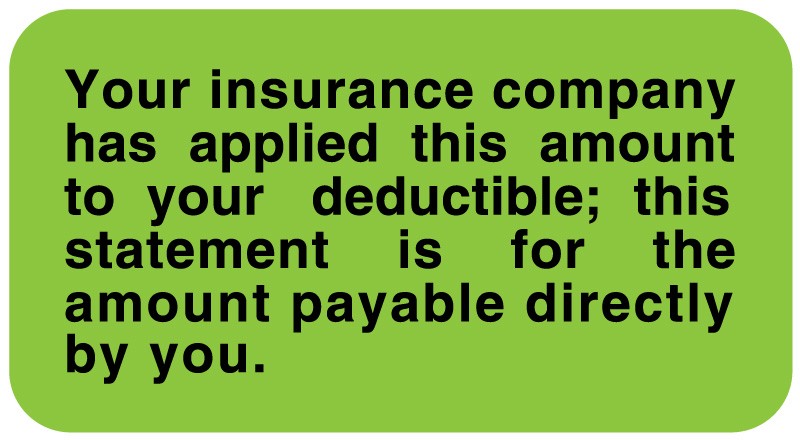 Medical Labels - Friendly Payment Reminder Label, 1-5/8" x 7/8"