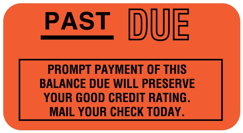 Medical Labels - Payment Reminder Label, 1-5/8" x 7/8"