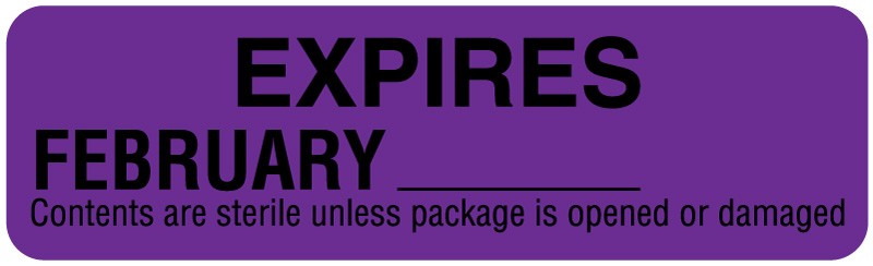 Medical Labels - Monthly Color Coded Expiration Labels, 3" x 7/8"