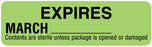 Medical Labels - Monthly Color Coded Expiration Labels, 3" x 7/8"
