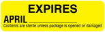 Medical Labels - Monthly Color Coded Expiration Labels, 3" x 7/8"