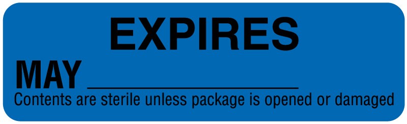 Medical Labels - Monthly Color Coded Expiration Labels, 3" x 7/8"