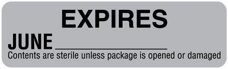Medical Labels - Monthly Color Coded Expiration Labels, 3" x 7/8"