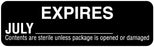 Medical Labels - Monthly Color Coded Expiration Labels, 3" x 7/8"