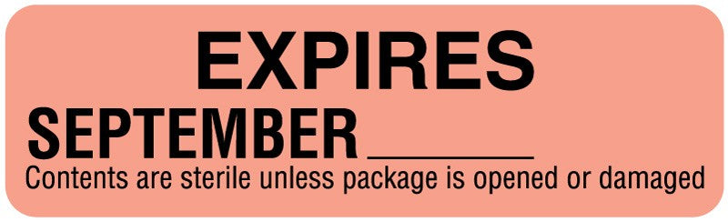 Medical Labels - Monthly Color Coded Expiration Labels, 3" x 7/8"