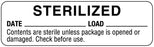 Medical Labels - Sterilized Date & Load, 3" x 7/8"