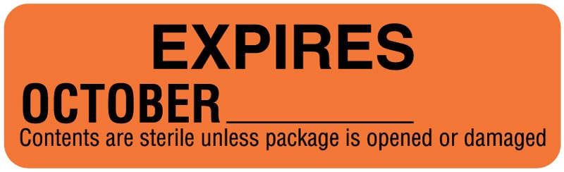 Medical Labels - Monthly Color Coded Expiration Labels, 3" x 7/8"