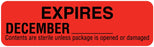 Medical Labels - December Sterility Expiration Labels, 3" x 7/8"