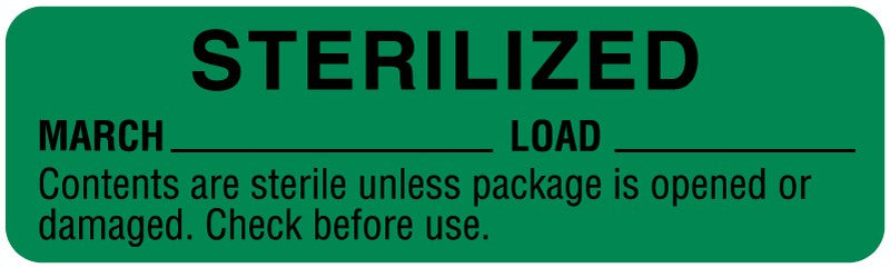 Medical Labels - March Sterility Date Labels, 3" x 7/8"